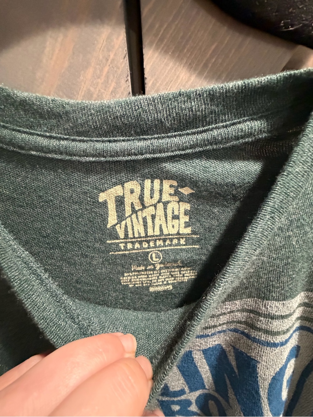 True Vintage Rolling Rock Beer Graphic Tee Green Large Double Sided - Picture 2 of 5